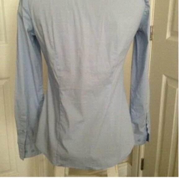Forever 21 Womens Long Sleeve White or Blue Button Up Shirt Size XS - Picture 8 of 9